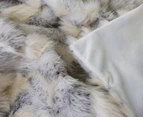 J.Elliot Home 130x160cm Arctic Faux Fur Throw - White/Grey
