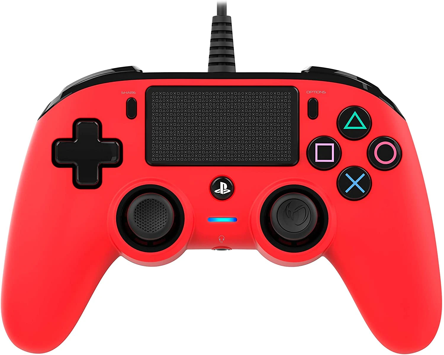 Nacon Red Wired Compact Controller for PlayStation 4