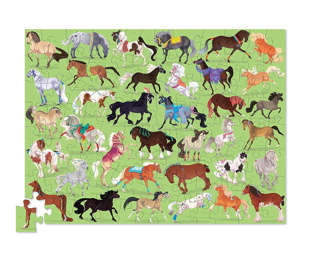 36 Animal Jigsaw Puzzle Horses, 100 Piece