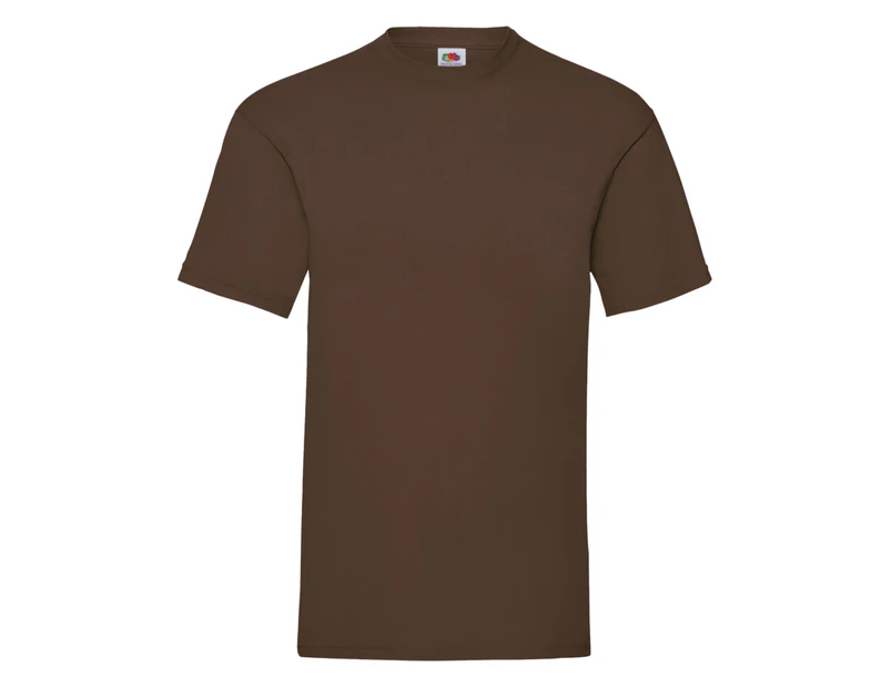 Fruit Of The Loom Mens Valueweight Short Sleeve T-Shirt (Chocolate) - BC330