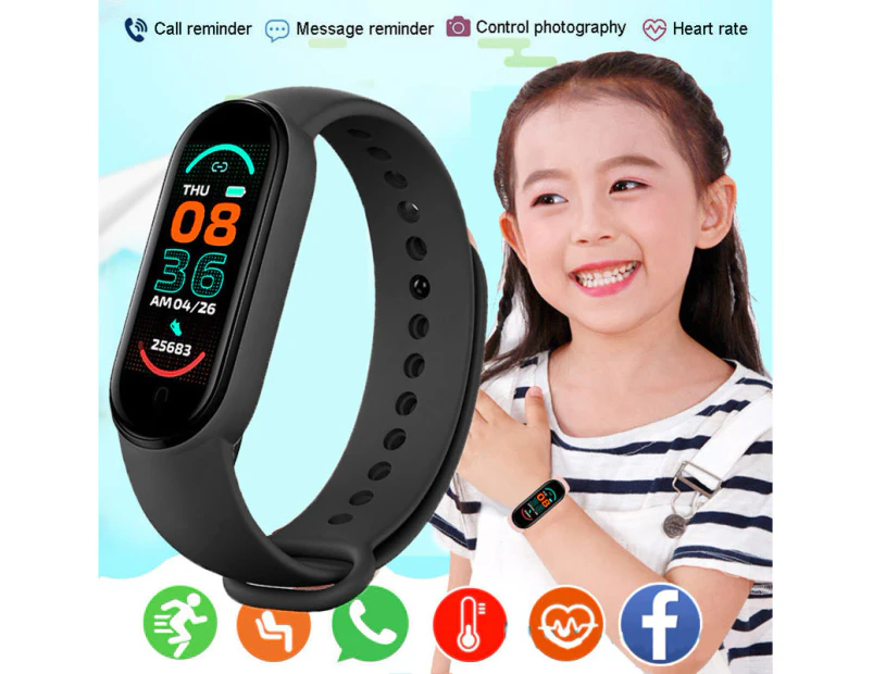 Kids Smart Watch / Kids Smart Band, Digital Sports, Fitness Tracker, Ios/android - Black