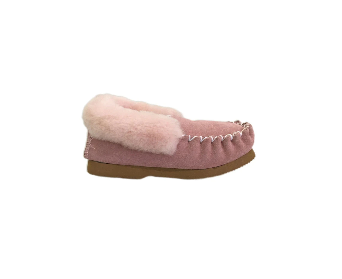 UGG Moccasins Unisex 100% Premium Australian Sheepskins Slippers-Pink