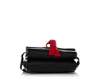 Valentino Garavani Preloved VRing Leather Crossbody Bag Women Black - Designer - Pre-Loved
