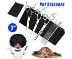 7&#8243; Professional Pet Dog Grooming Scissors Shear Hair Cutting Set Curved Tool Kit