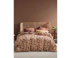 Haze Quilt Cover Set (Pecan) - Queen