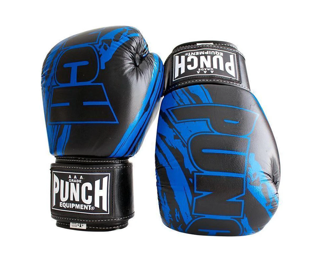 Punch: Fancy Kickboxing Gloves (Neon Blue) - 12oz