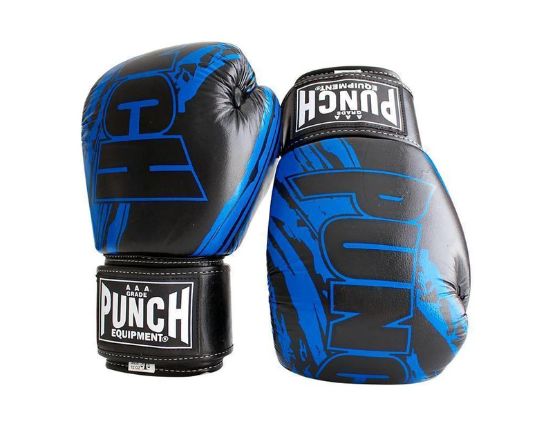 Punch: Fancy Kickboxing Gloves (Neon Blue) - 12oz