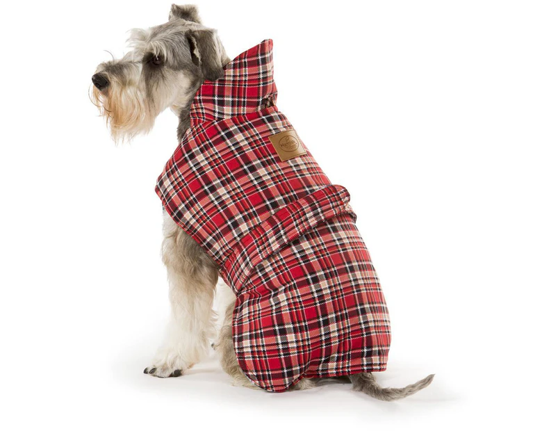 All Weather Dog Coat (Red Tartan) - 40cm