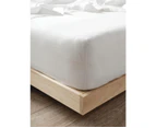 Nimes Fitted Sheet (White) - King