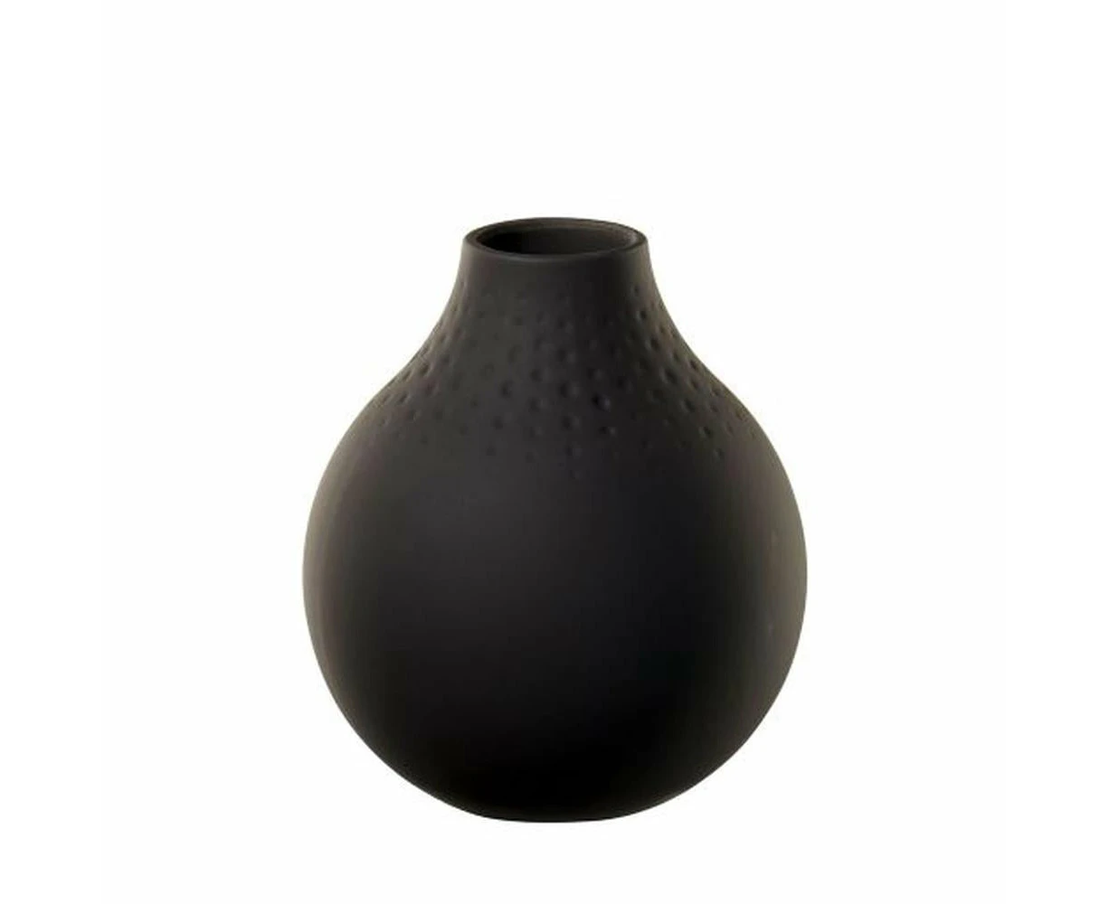 Manufacture Collier Vase Perle Small (Black) - 11x11x12cm