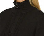 Tommy Hilfiger Women's Petunia Half-Zip Sweater - Deep Black
