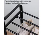 4 Tiers Multi-layer Shoe Rack Storage Organizer Shelf Stand Shelves Stainless Home Storage Shelf Black