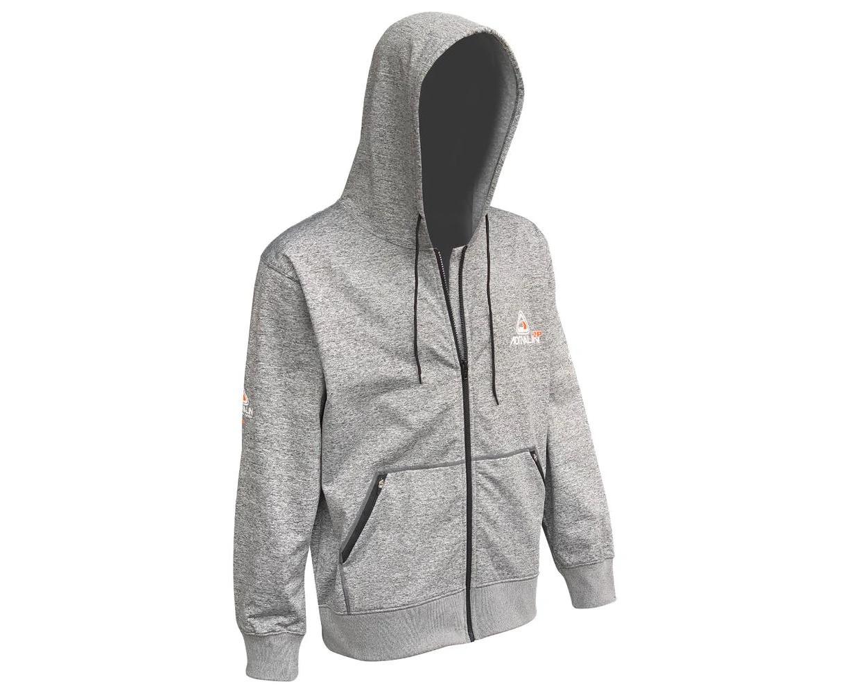 2P Thermo Zip-Front Hoodie (Grey) - Medium