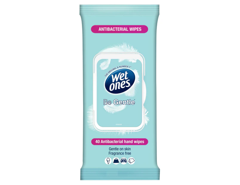 Wet Ones Be Gentle Sensitive Wipes 40s