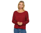 Tommy Hilfiger Women's Pepper Long Sleeve Logo Tee / T-Shirt / Tshirt - Regatta Red