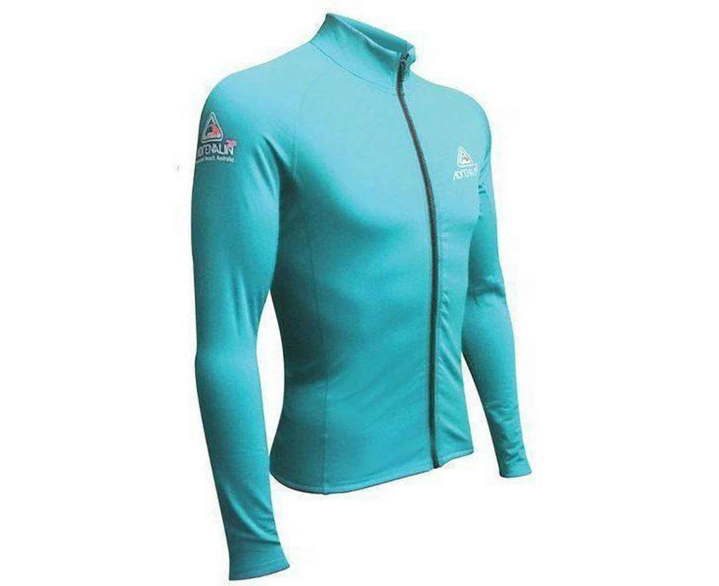 2P Thermal Ziptop Long Sleeve Rashtop (Aqua) - XXL