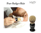 Men&#8217;s Razor Luckyfine Hair Cutter Shaving Kit Professional Barber Razor Shaving Brush Traditional Safety Razor