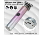 pink USB Charging Retro Hanging Carving Electric Clipper Wireless Portable Touch Switch Hair Clipper Gradient Color One-key Operation Hair Clipper