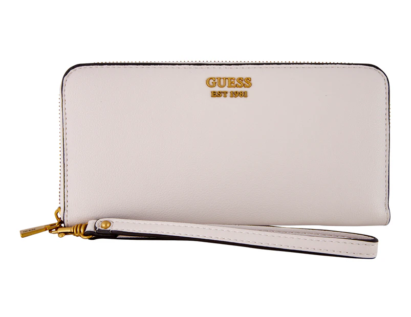 GUESS Enisa Large Zip Around Wallet - Sand