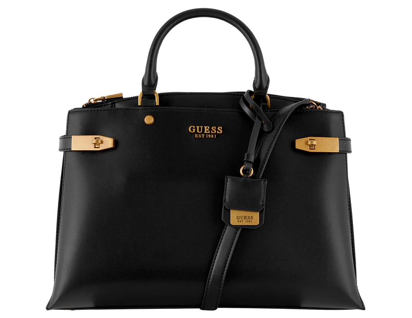 Guess Katey Luxury Satchel Bag Black