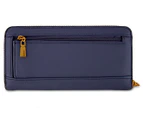 GUESS Enisa Large Zip Around Wallet - Blue Moon