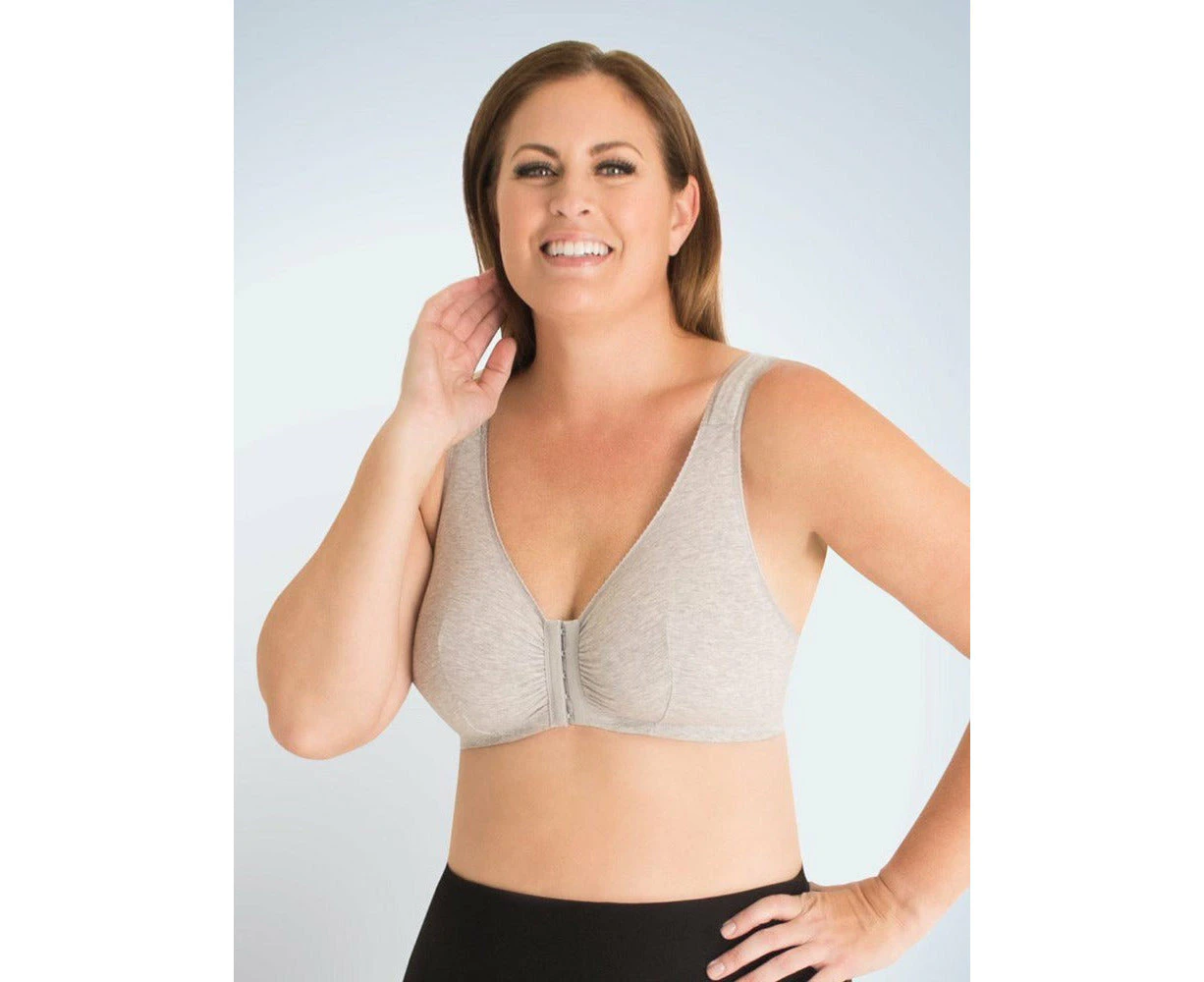 Leading Lady Meryl Front Close Cotton Plus Size Lounge & Sleep Bra