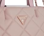 GUESS Cessily Quilted Girlfriend Shopper Tote Bag - Natural/Multi 4