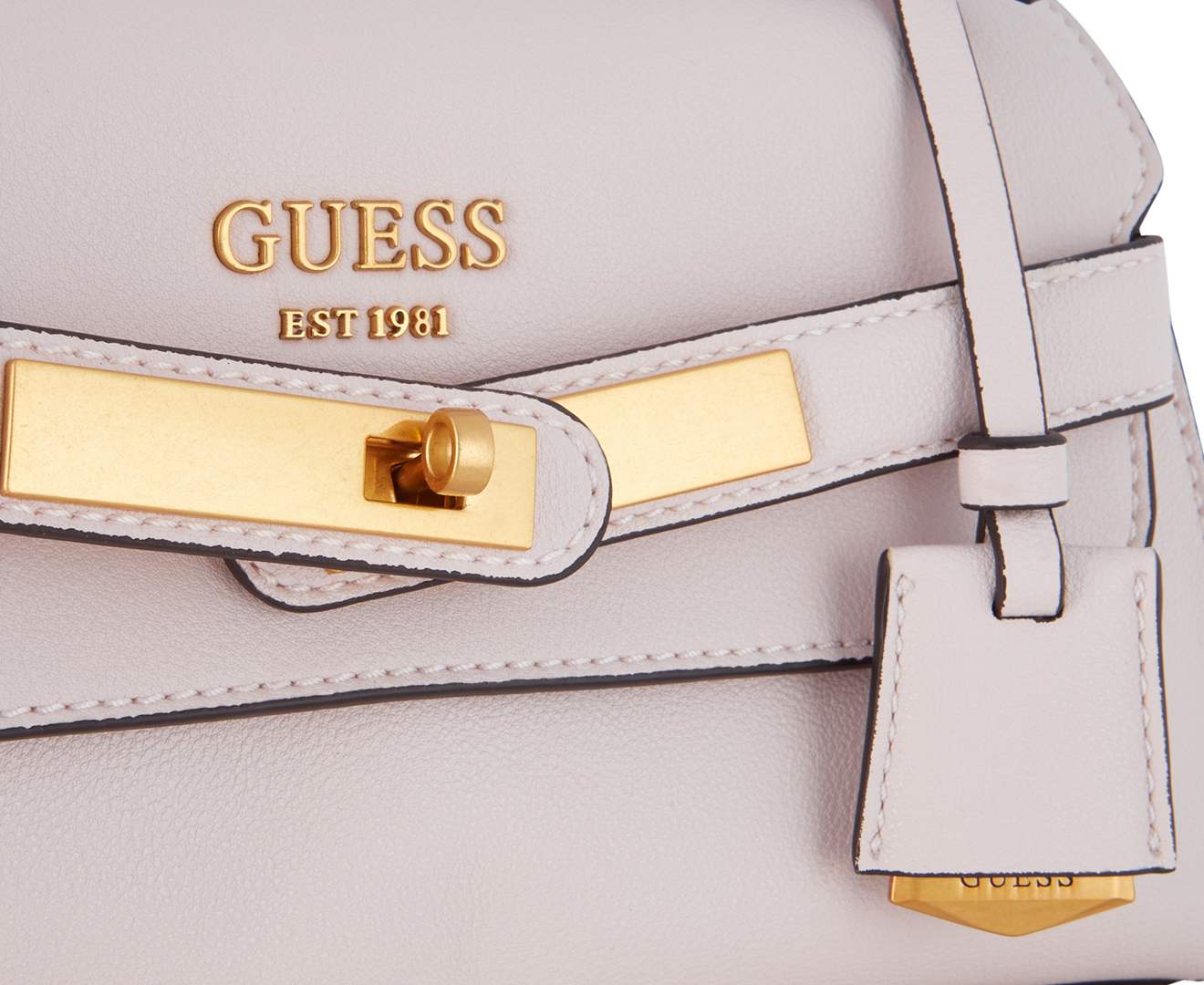 GUESS Enisa Top Handle Flap Satchel Bag Sand Catch.co.nz