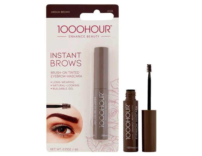1000Hour Instant Brows Eyebrow Mascara 6g - Medium Brown