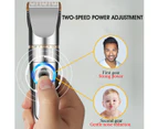 silver 2000mAh LED Display Electric Hair Trimmer Portable USB Charging Hair Clipper Haircut Machine