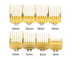 purple 8Pcs 3-25mm Hair Clipper Cutting Guide Comb Guards Tool Kit for WAHL Electric Hair Clipper