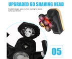 silver 5 in 1 Cordless Electric Shaver Rechargeable Mens Razor Wet Dry Rotary Shaver IPX7 Waterproof