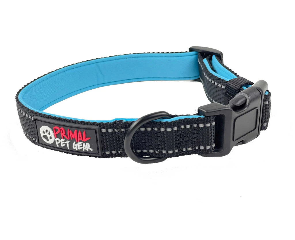 Primal Pet Gear Tough Dog and Puppy Collars - Black-Blue