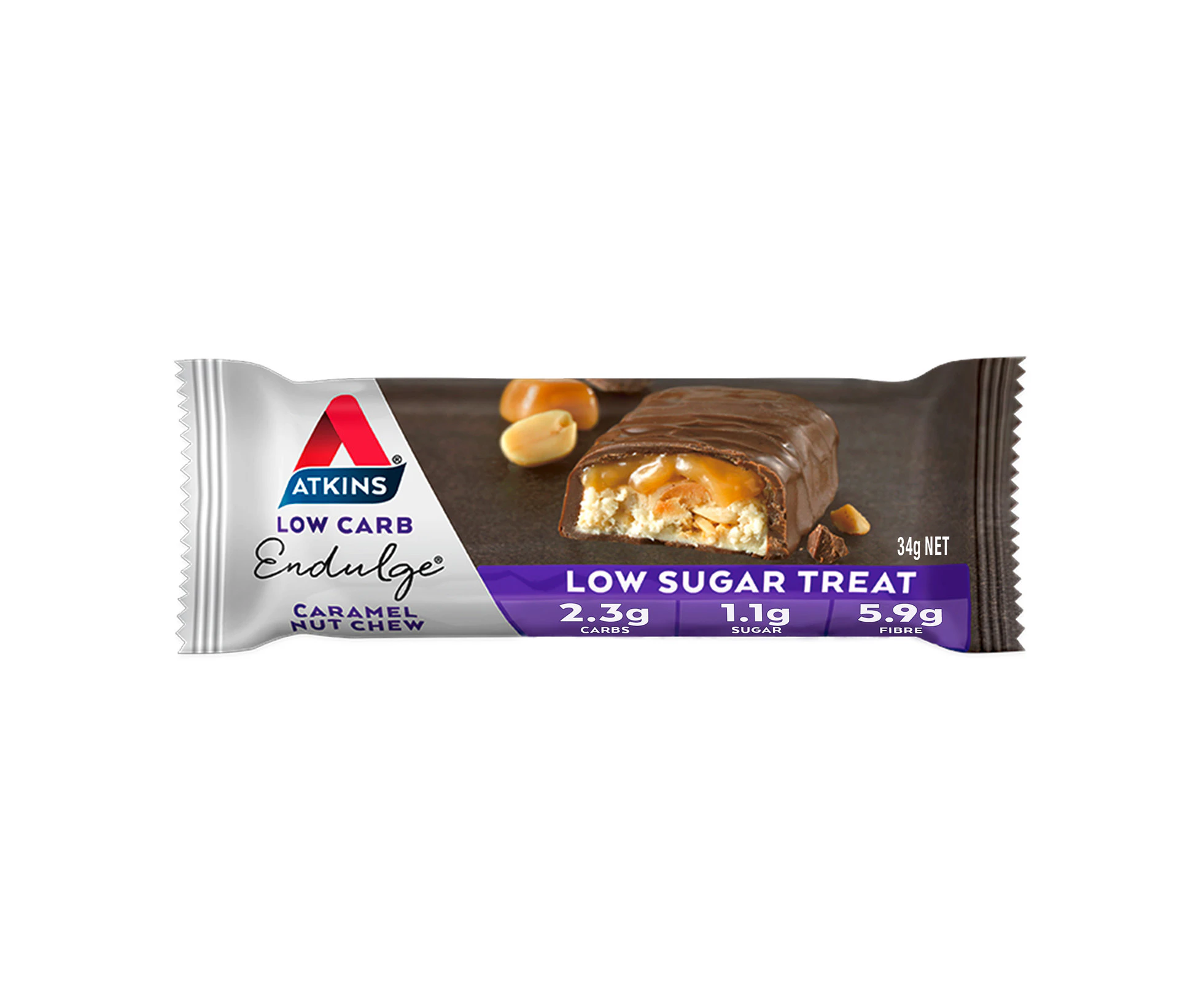 Atkins Endulge Caramel Nut Chew Bar 34g