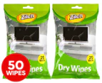 2 x 25pk Zilch Dry Wipes