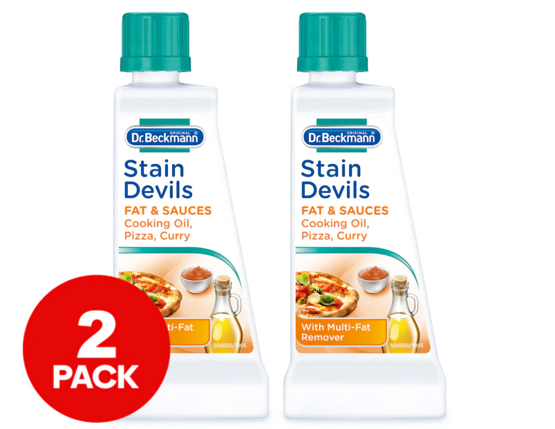 2 x 50mL Dr. Beckmann Stain Devils Fat & Oil Remover