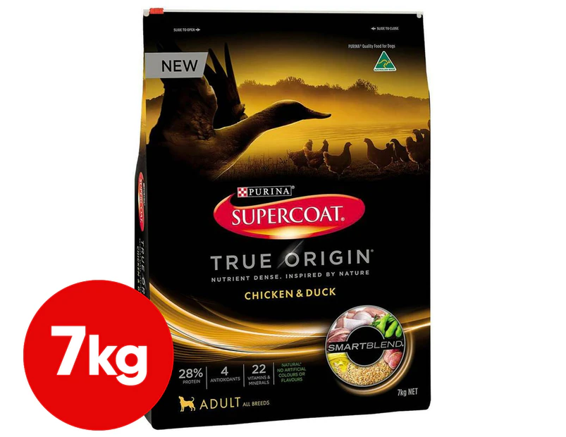 Purina Supercoat Adult True Origin Dry Dog Food Chicken & Duck 7kg