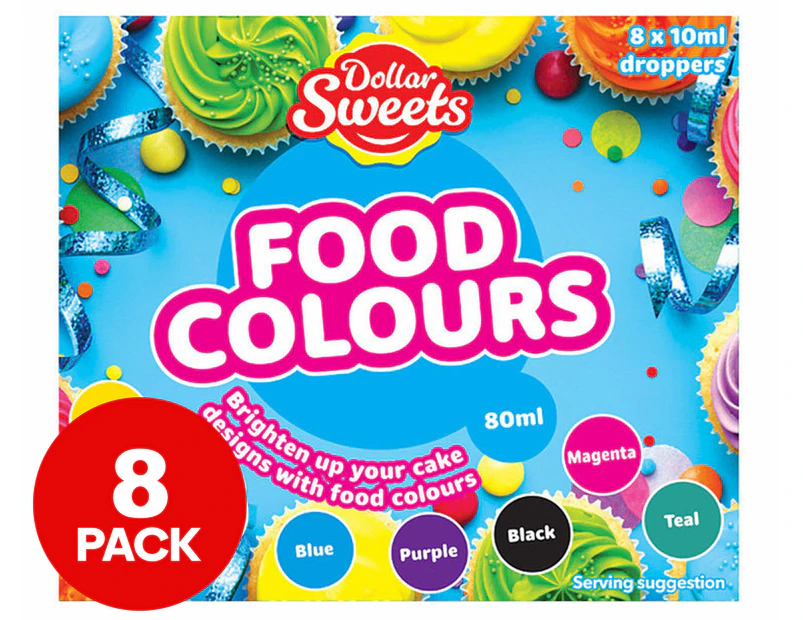 Dollar Sweets Artificial Food Colour Gels 8-Pack