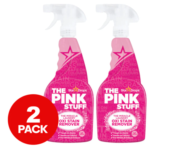 2 x 500mL Stardrops The Pink Stuff Laundry Oxi Stain Remover Spray