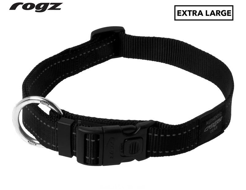 Rogz Utility Classic Extra Large Dog Collar - Black