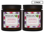 2 x BOTANICA By Air Wick Naturally Derived Wax Candle 205g -  Island Rose & African Geranium