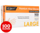 Capri Premium Vinyl Gloves 100pk - Large
