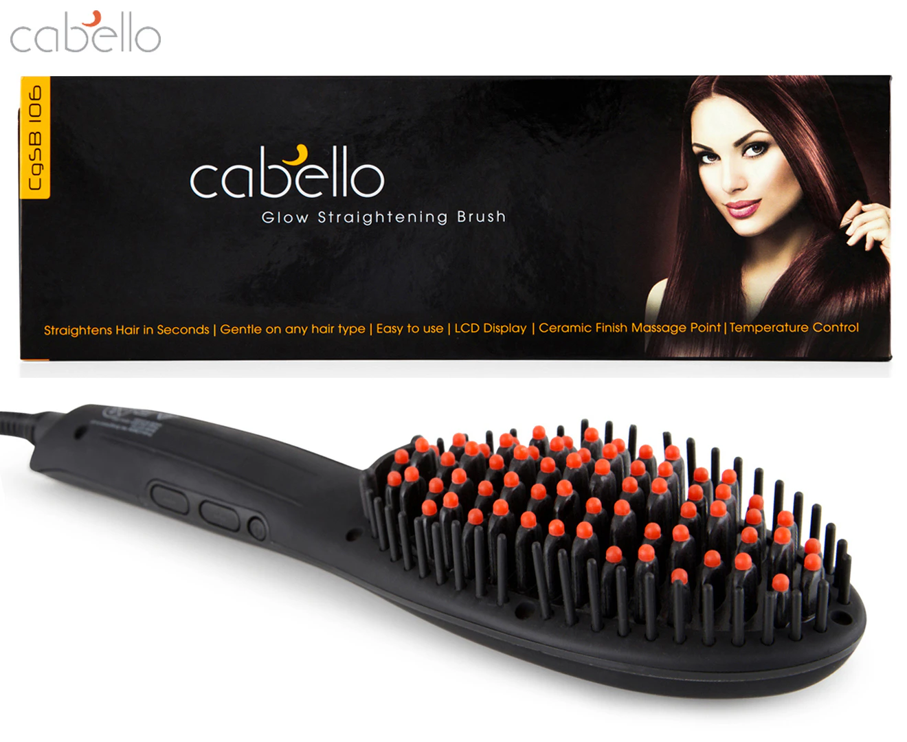 Cabello Glow Straightening Brush - CGSB106