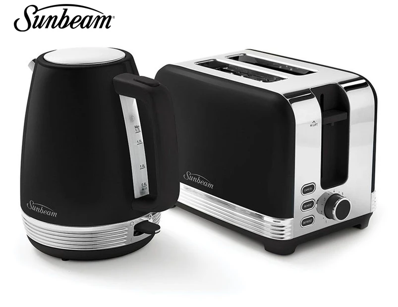 Sunbeam Chic Breakfast Pack Toaster & Kettle - Black