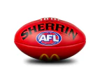 Sherrin AFL Replica Game Ball Size 5 Leather Football - Red