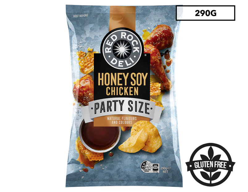 Red Rock Deli Chips Party Size Honey Soy Chicken 290g