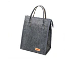Bestier Waterproof Oxford Cloth Picnic Bag Insulated Lunch Bento Handbag-Grey