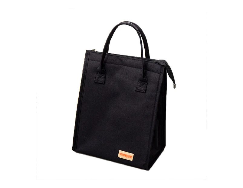 Bestier Waterproof Oxford Cloth Picnic Bag Insulated Lunch Bento Handbag-Black