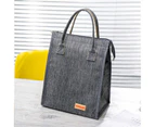 Bestier Waterproof Oxford Cloth Picnic Bag Insulated Lunch Bento Handbag-Grey
