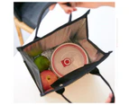 Bestier Waterproof Portable Lunch Bento Bag Velcro Insulated Picnic Handbag-Light Grey